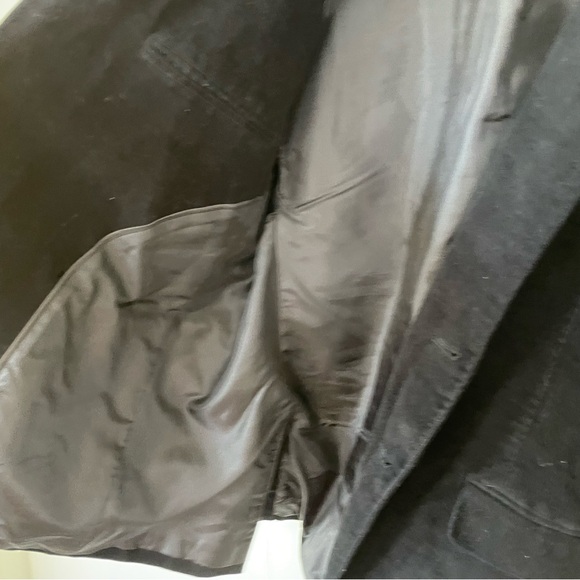 GAP Oversized Velvet Black Blazer Jacket Two Button L Large - Picture 8 of 9